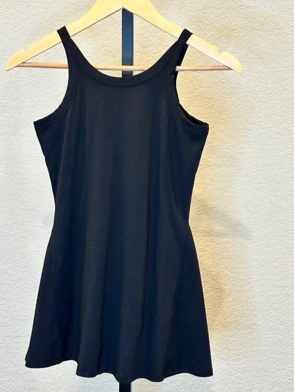 Old Navy Active Powerpress Girls XL Black Tank Dress with Shorts Size 14-16